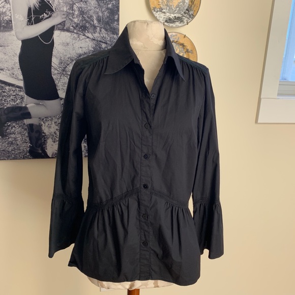 Neiman Marcus Tops - SOLD EBAY NWOT Neiman Marcus black blouse bell sle